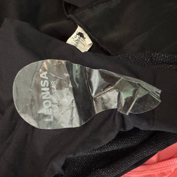 Leonisa Swimsuit One Piece Black Sparkle XL Beach Vacation Pool Resort Cruise - Picture 9 of 9